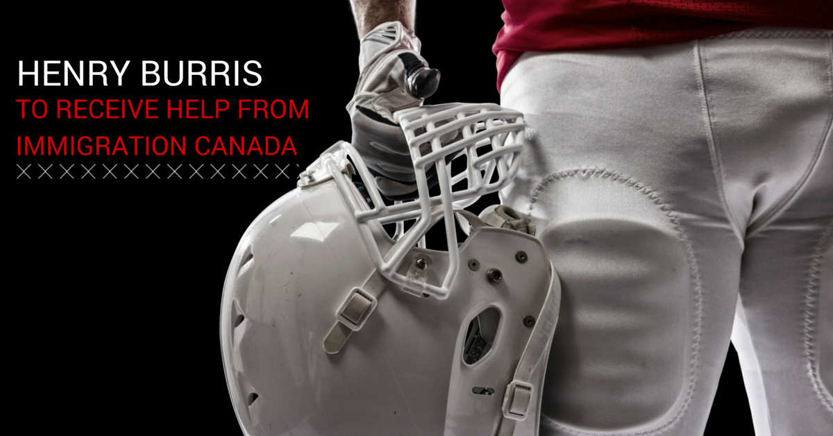 Henry Burris to Receive Help from Immigration Canada